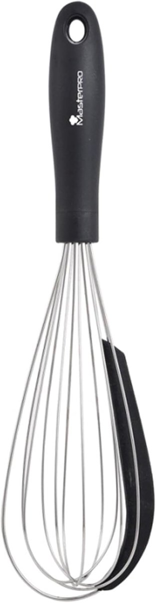 Keukengarde - Klop Garde - Snel Mixen - 2-in-1 Schep Functie - 35 x 10 cm - Zwart