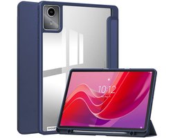 EtuiTab Serie - Transparante Pencil Hoes - Lenovo Tab M11/K11/K11E - Met Penhouder - Ciemno-niebieski