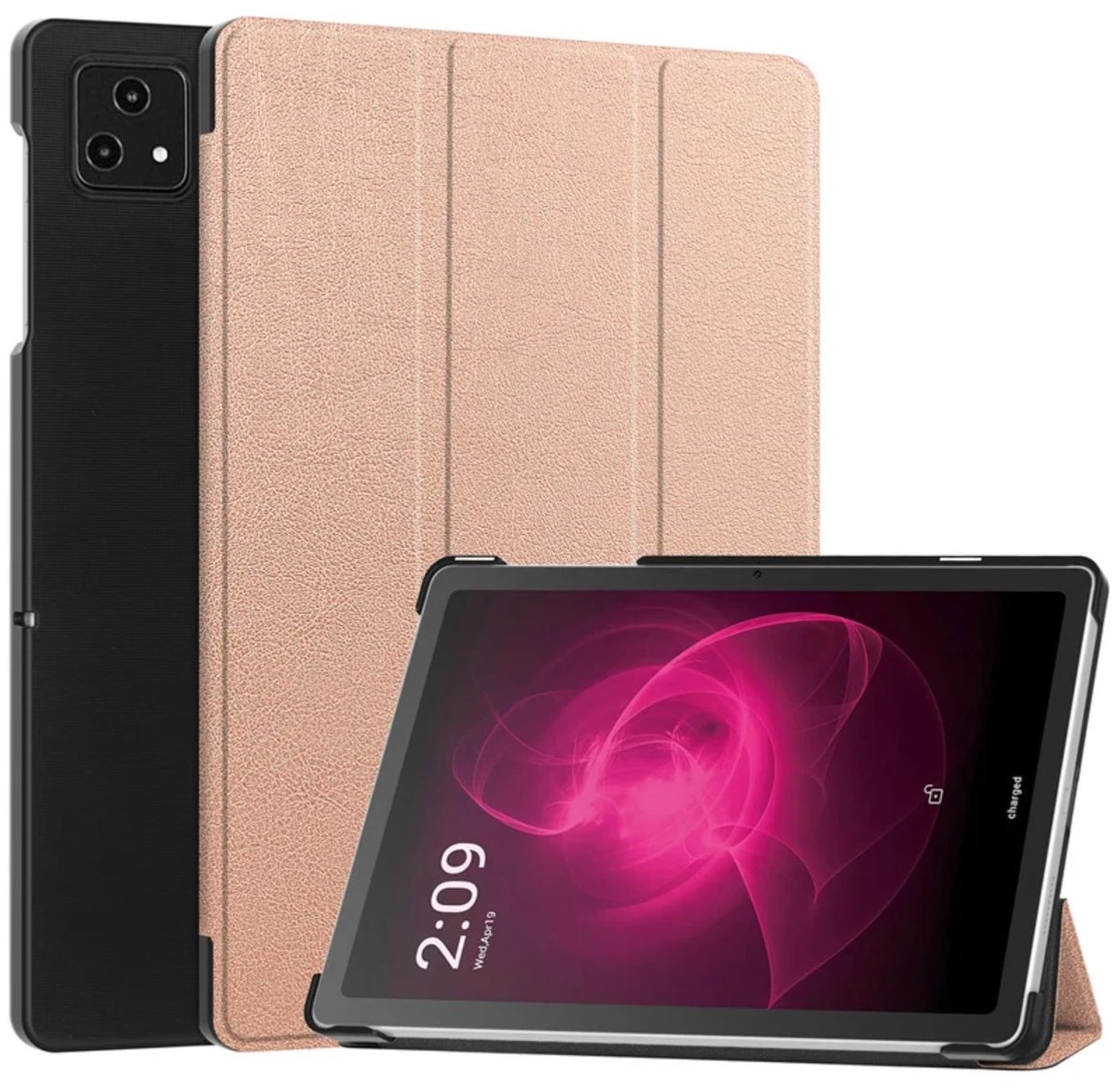 EtuiTab T-Mobile T Tablet 5G - Tablethoes - Goudroze - Magnetisch - Staande Functie