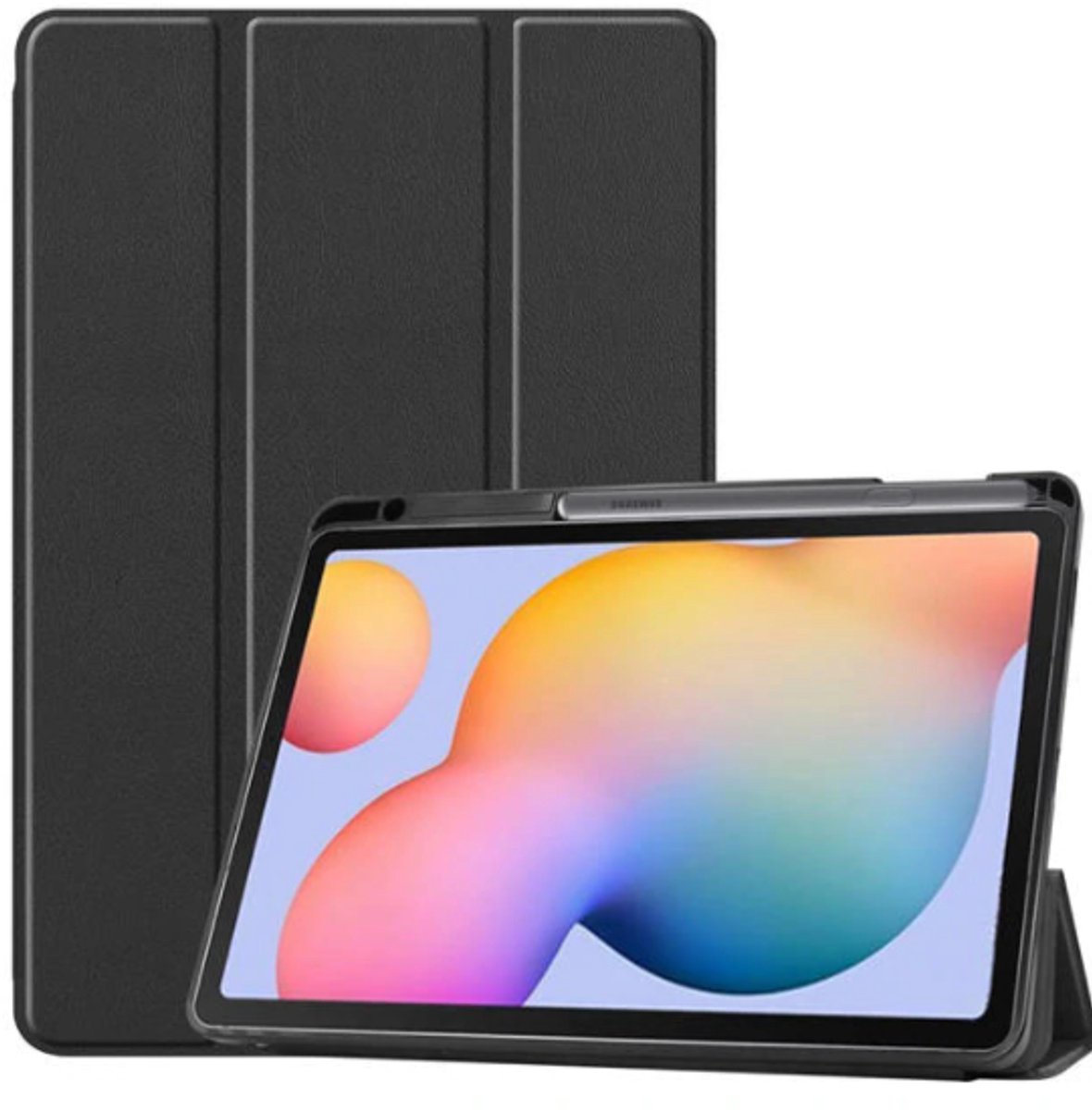 EtuiTab Samsung Galaxy Tab S6 Lite - Tablethoes - Zwart - Met Rysikhouder