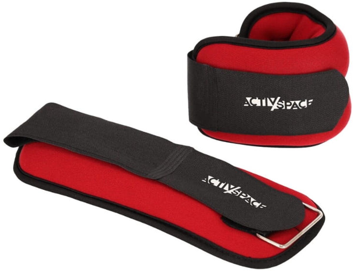 Activ Space - Pols- en Enkelgewichten - 2x0,5 kg - Rood