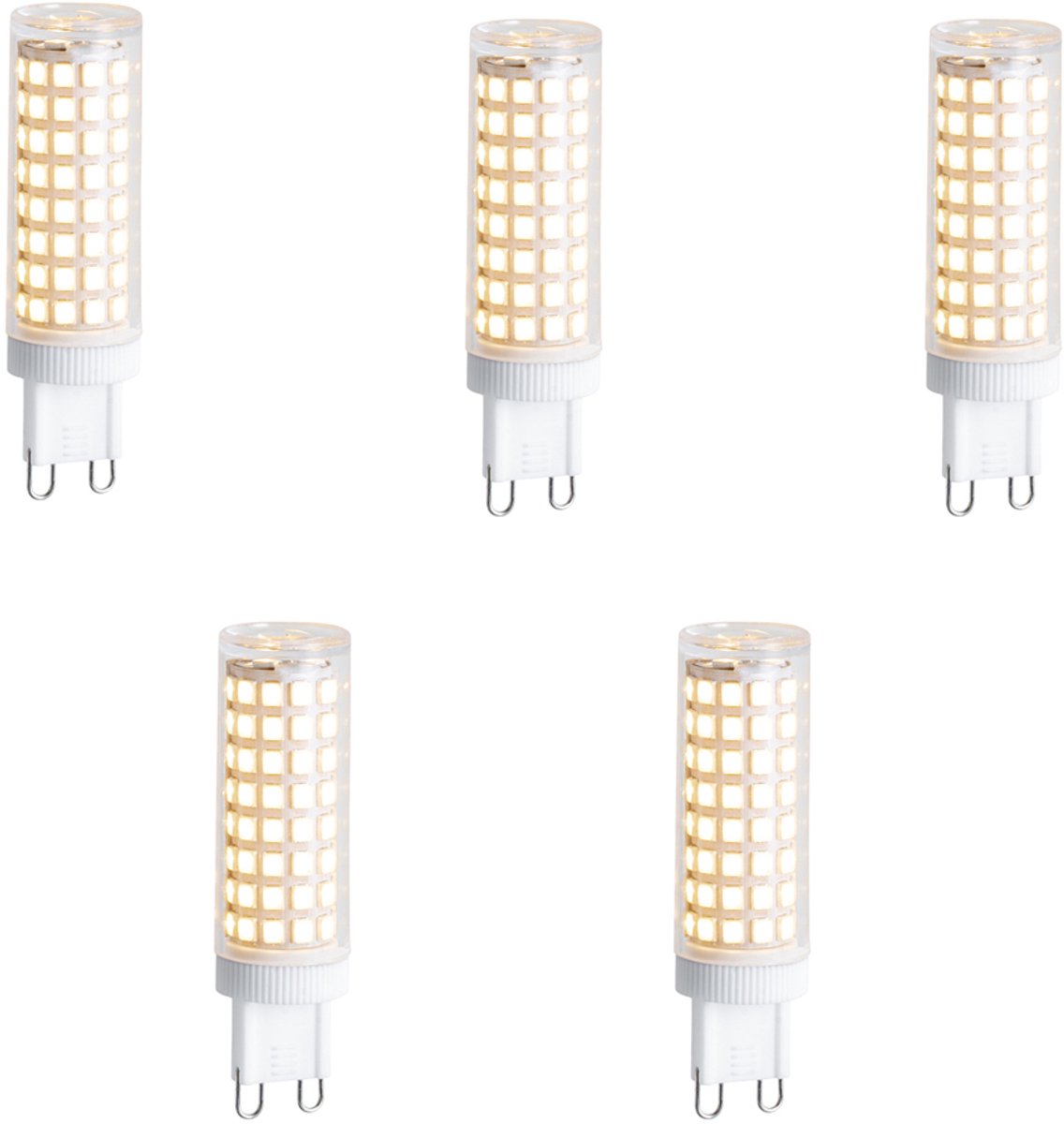 LUEDD Set van 5 G9 dimbare LED lampen 5.5W 500 lm 2700K