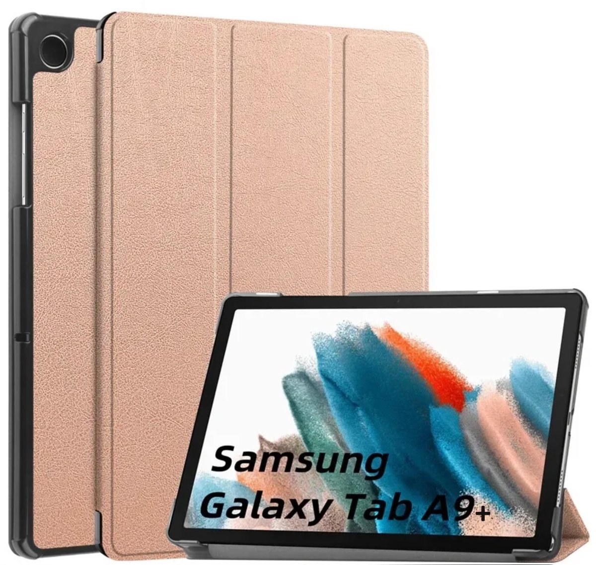 EtuiTab Samsung Galaxy Tab A9+ Plus - Tablethoes - Goud-Roze - Magnetisch - Standaardfunctie