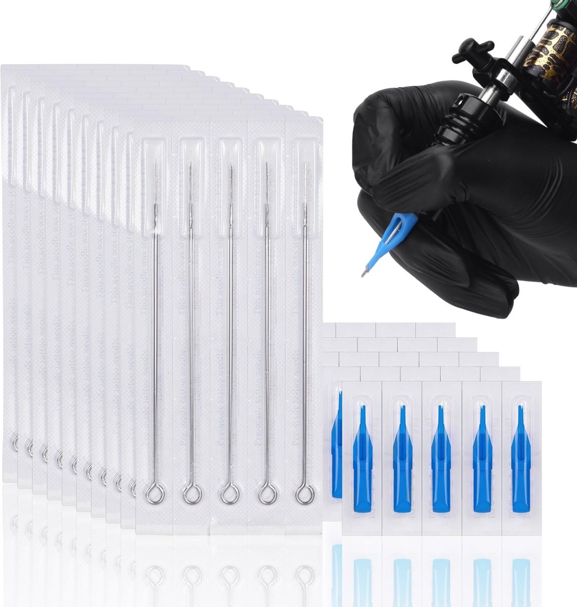 Wegwerp Tattoo Neden - Gemengde Set Steriele Neden - 100 Stuks Assortiment