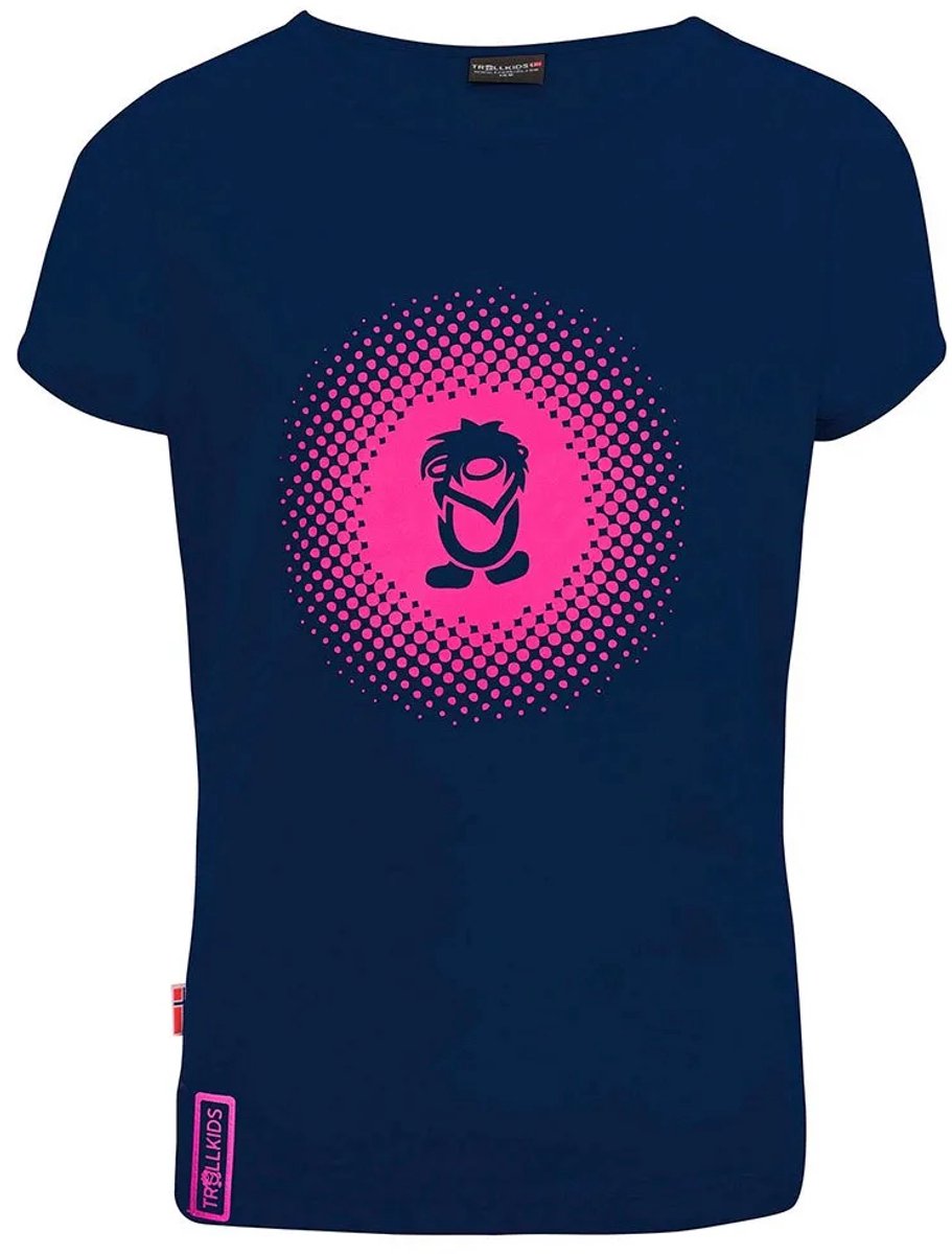 Trollkids Logo T-shirt Met Korte Mouwen cm Meisje Marineblauw