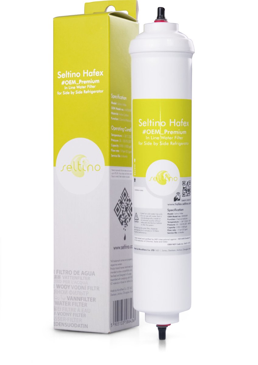Seltino Hafex Serie - Waterfilter - Alternatief voor Samsung DA29-10105J - Kokosnootkoolstof - Gemaakt in Korea