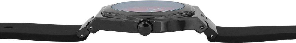 JUST WATCH herenhorloge siliconen zilverkleurig, datumweergave