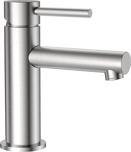 Robinet de lavabo Auralum max - Robinet de lavabo design - Opbouw - Mitigeur - Sans vidage - Argent