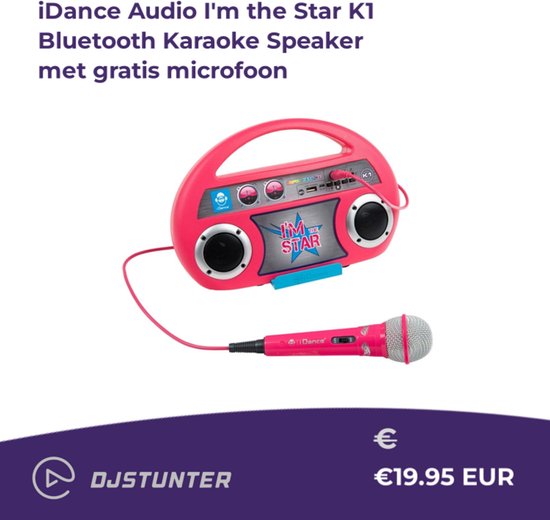 iDance Audio I'm the Star K1 Bluetooth Karaoke Speaker met gratis microfoon van iDance Audio — afbeelding 5