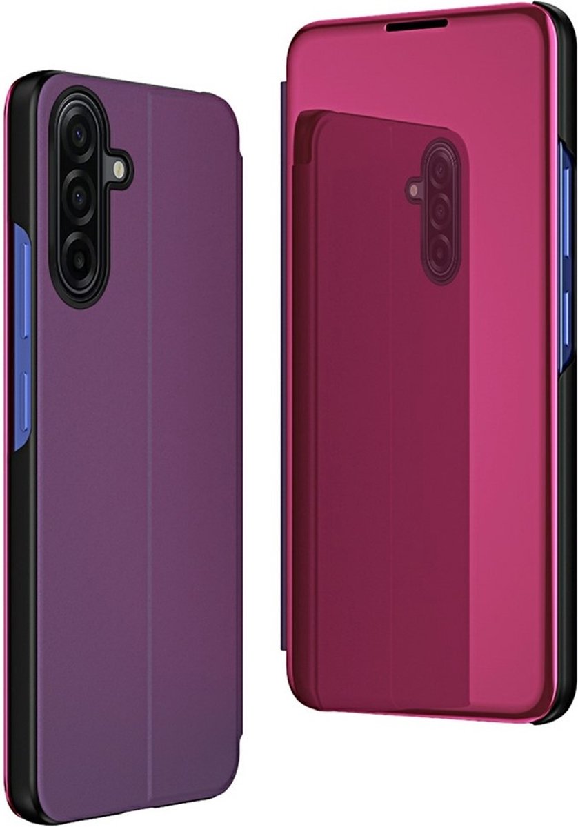 Hoesje geschikt voor Samsung Galaxy A17/A26 - Phonesta Smart View Mirror Book Case - Paars