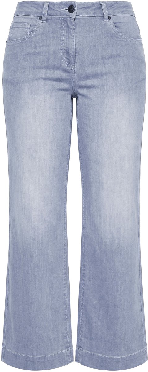 Angel of Style - Dames - Jeans Nora wijd en recht stretchcomfort 4-pocket - Medium grijs - Maat 28