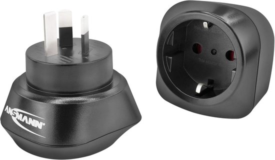 Reisadapter voor Australië en meer - EU naar AU type I stekker met beschermingsgeleider