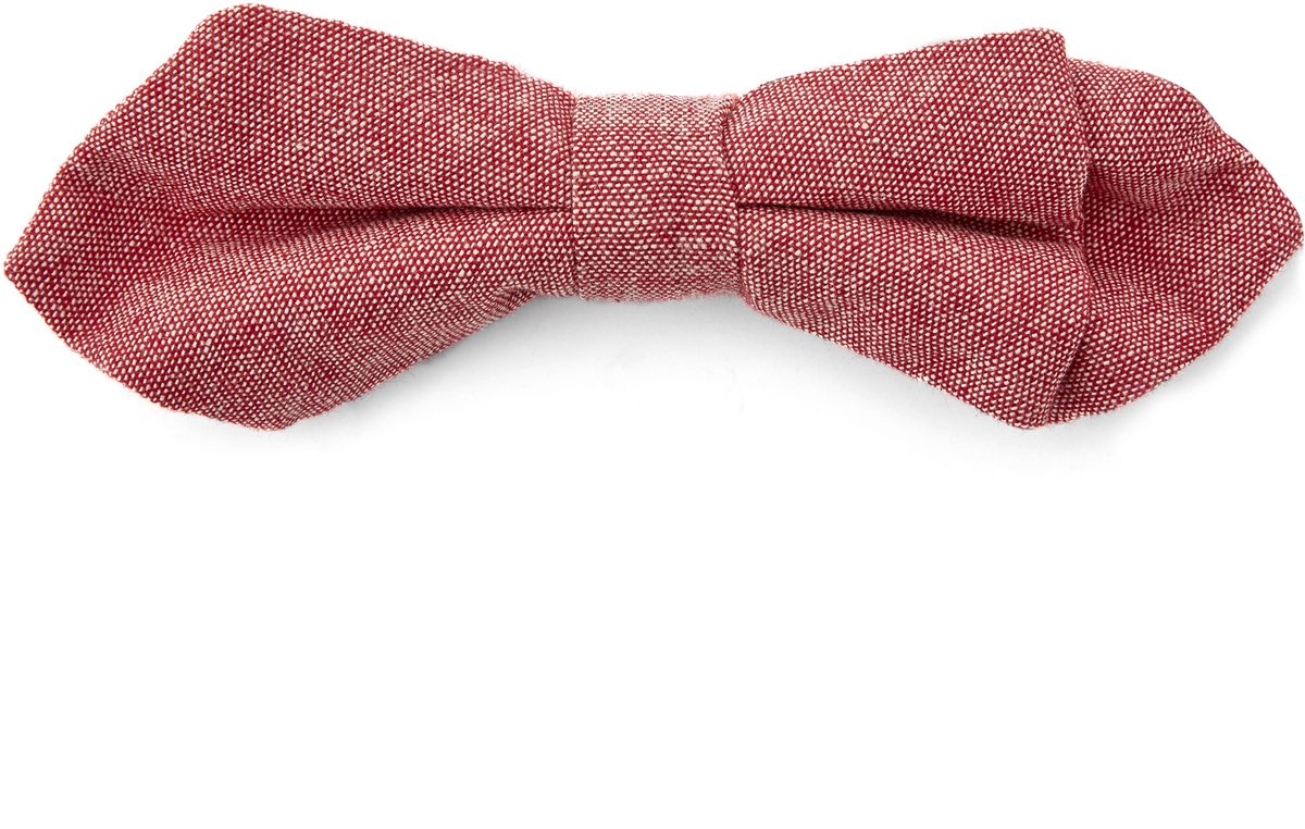 Puntige Roze Katoenen Vlinderdas