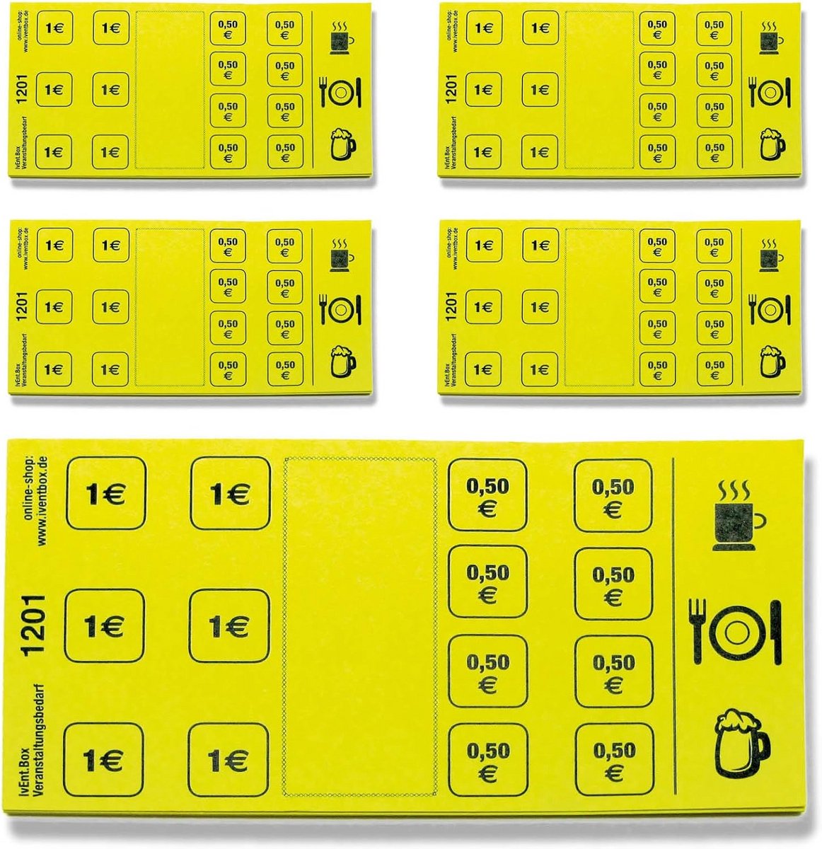 Verbruikskaarten Set van 250 Stuks Waarde €10 - Geel