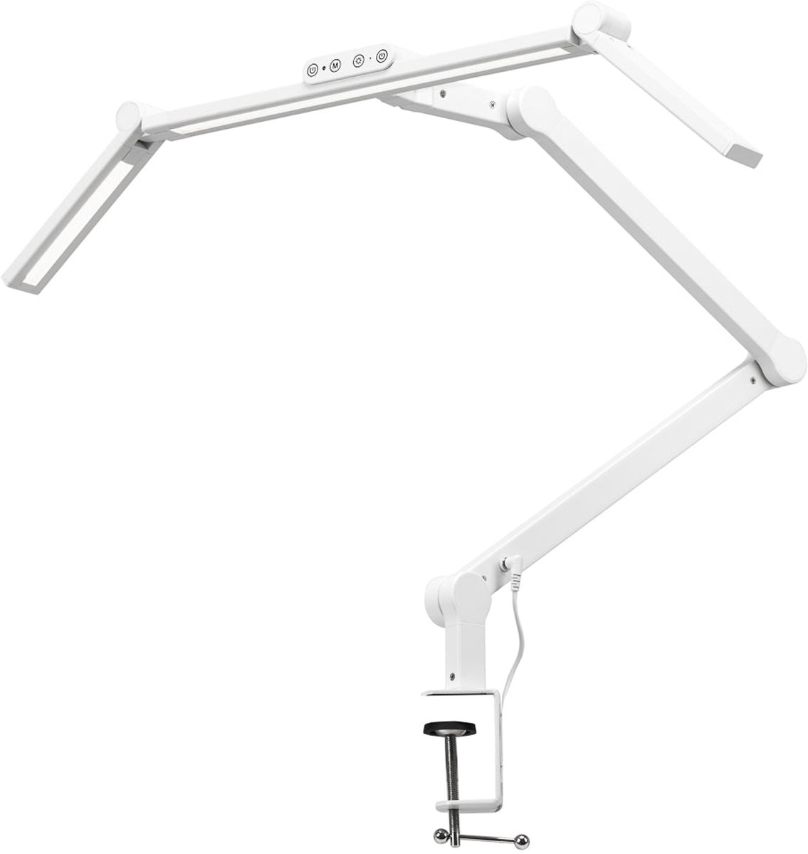 Glow LED Manicurelamp L03 Wit – Professionele Behandellamp voor Werkblad & Bureau met Touchbediening, Dimbaar Licht en Schaduwloze Verlichting