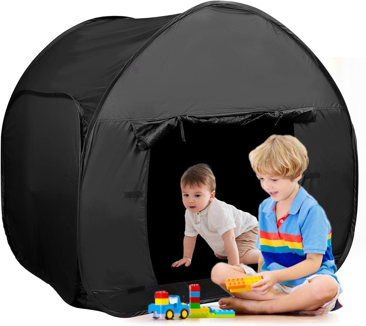 Allecto - Grote Sensorische Tent - Pop-up Tent voor Kinderen - Opvouwbare Speeltenten - Calm Down Corner Tent - Speeltenten voor Kinderen - Goede Lichtblokkerende Eigenschappen - Geschikt voor Kinderen - Blauw.