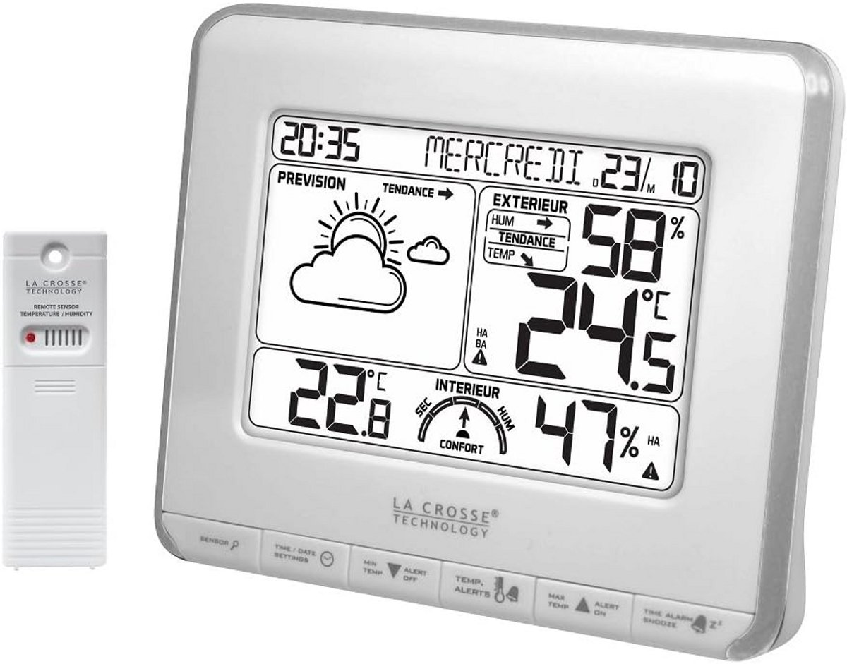 Draadloos Weerstation met Binnen- en Buitentemperatuur en Weersvoorspelling