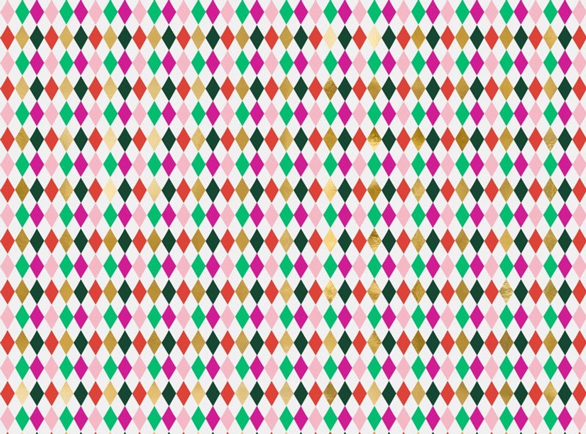Cadeaupapier Ruit Gekleurd