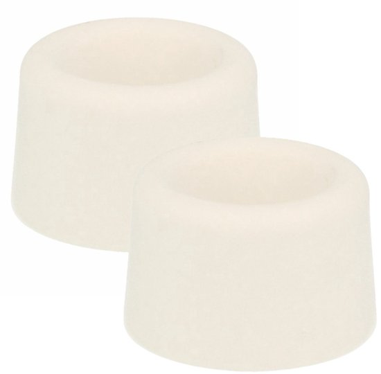 Benson Deurbuffers / deurstoppers rubbers - 2x - wit - 30 x 25 mm - met schroefbevestiging