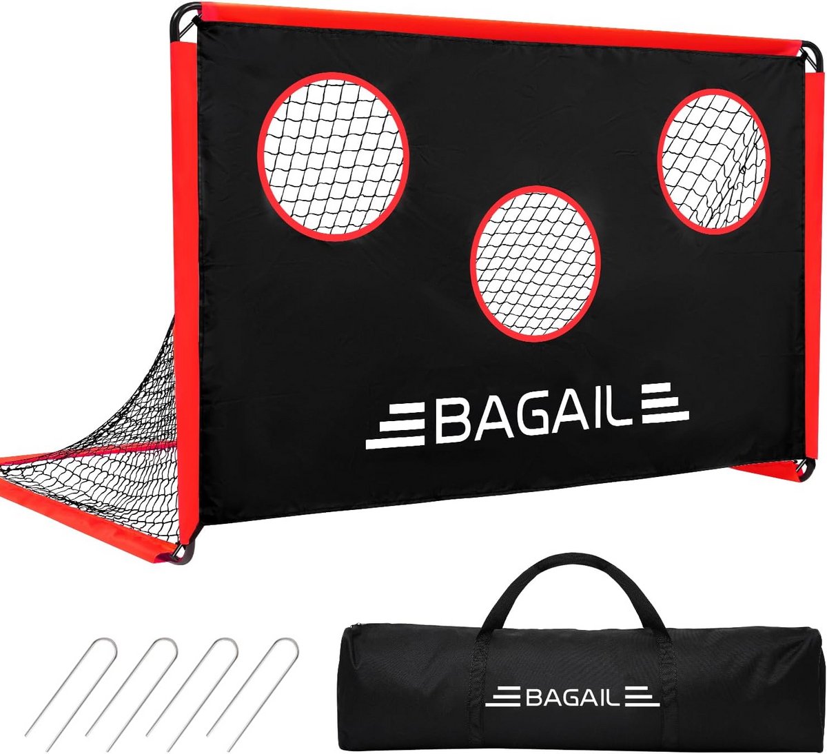 Draagbaar Voetbaldoel 2-in-1 met Draagtas voor Training en Wedstrijden 180x120 cm