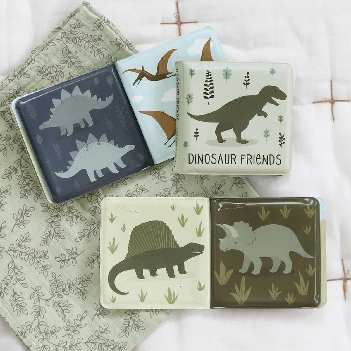 A Little Lovely Company - Badboek voor kinderen, onze dinosauriërs vrienden - Groen — cadeau in Spellen & Speelgoed - foto 2