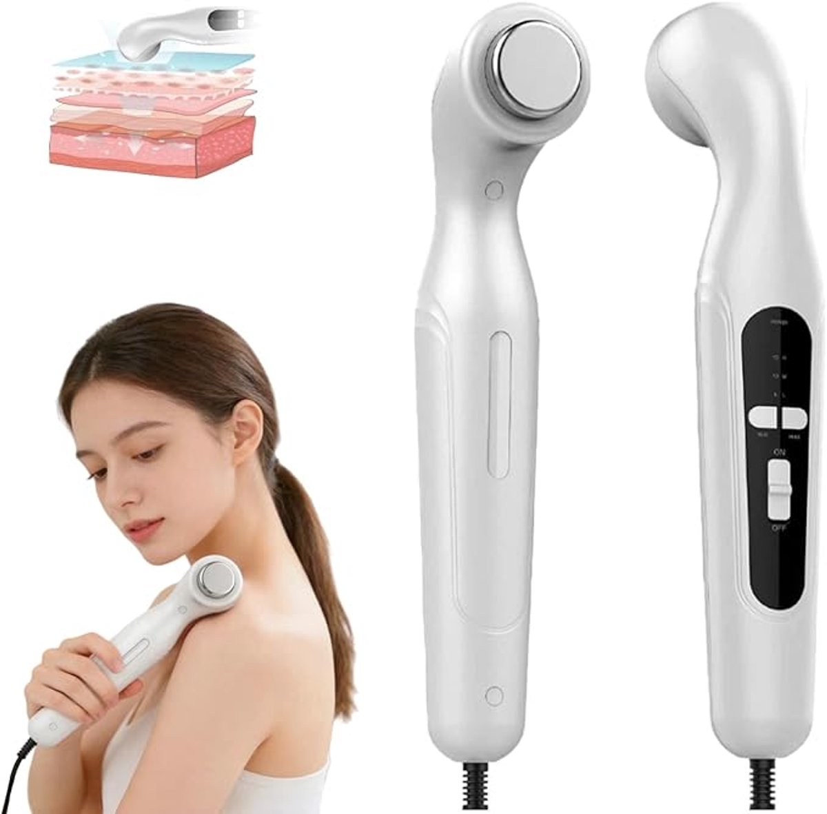 Draagbare massageapparaten, handmassageapparaten, accessoires voor massageapparaten
