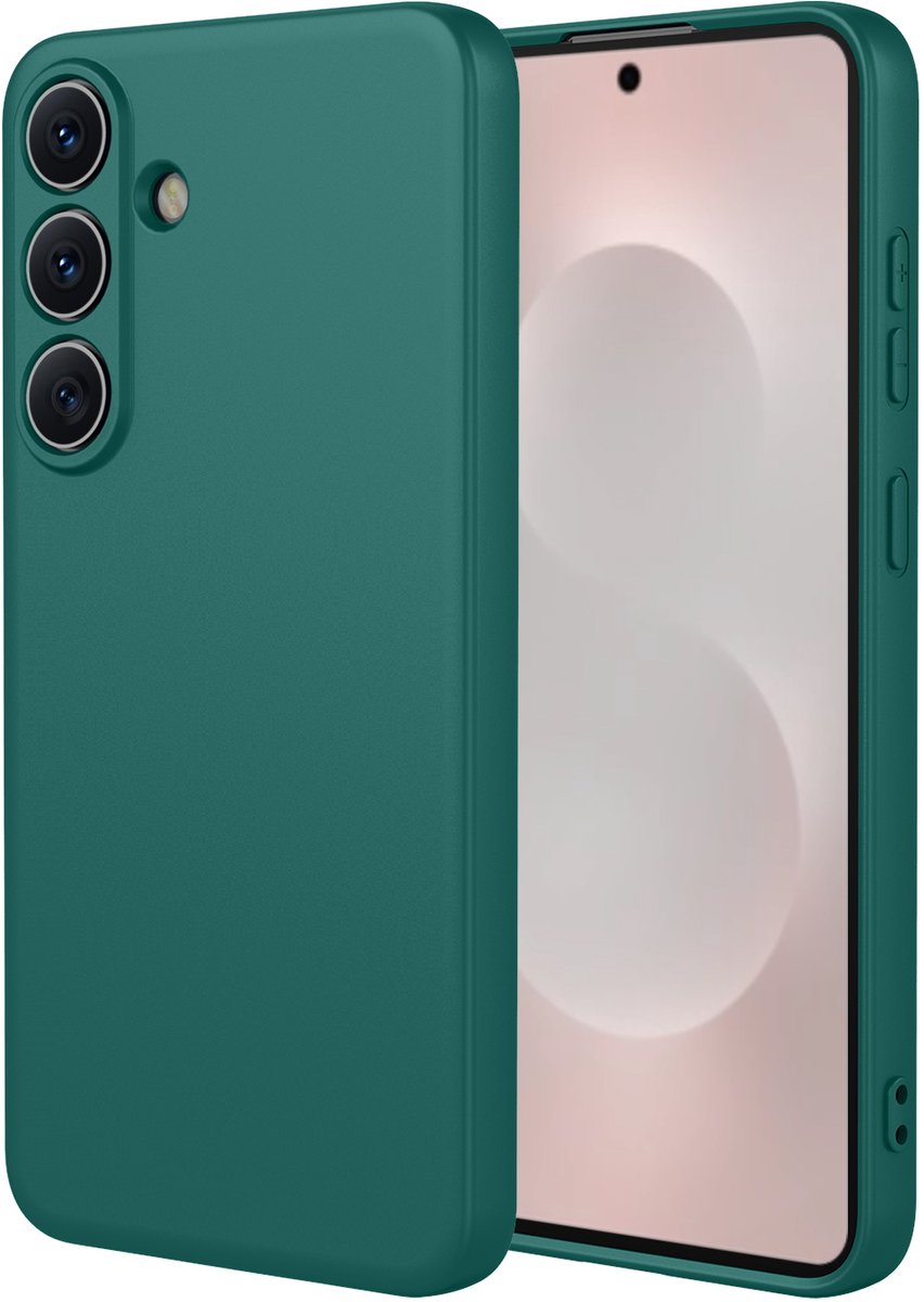 MobyDefend Hoesje - Geschikt voor Samsung Galaxy S26 - Matte Siliconen Backcover - Groen