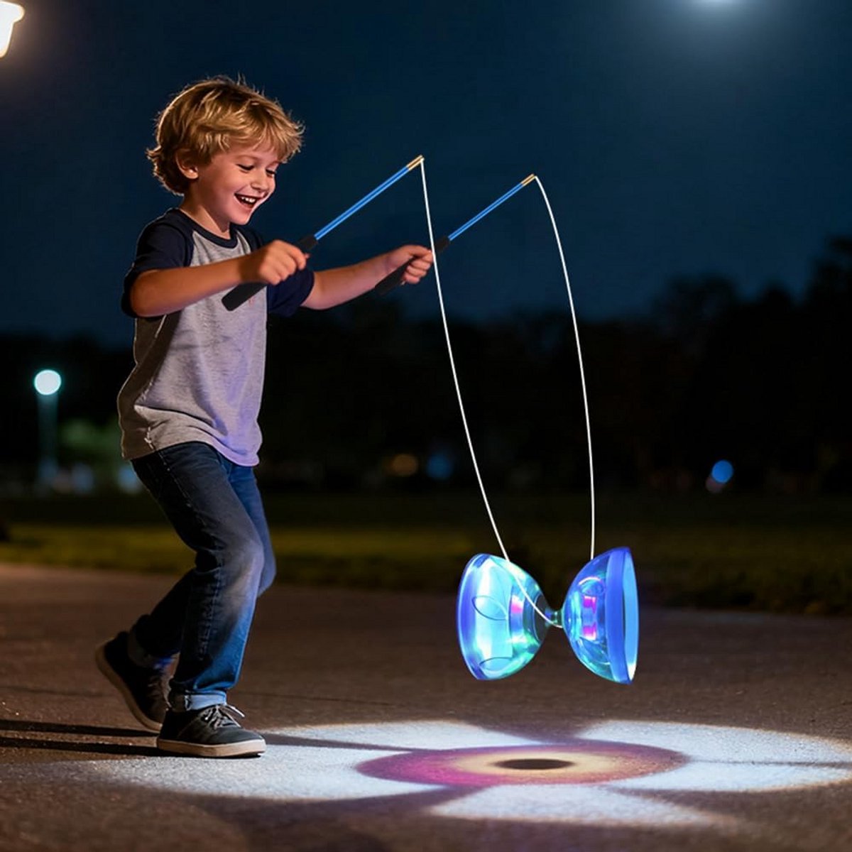 Oplichtende Diabolo met Kogellagers voor Jongleren - Kinderen en Volwassenen