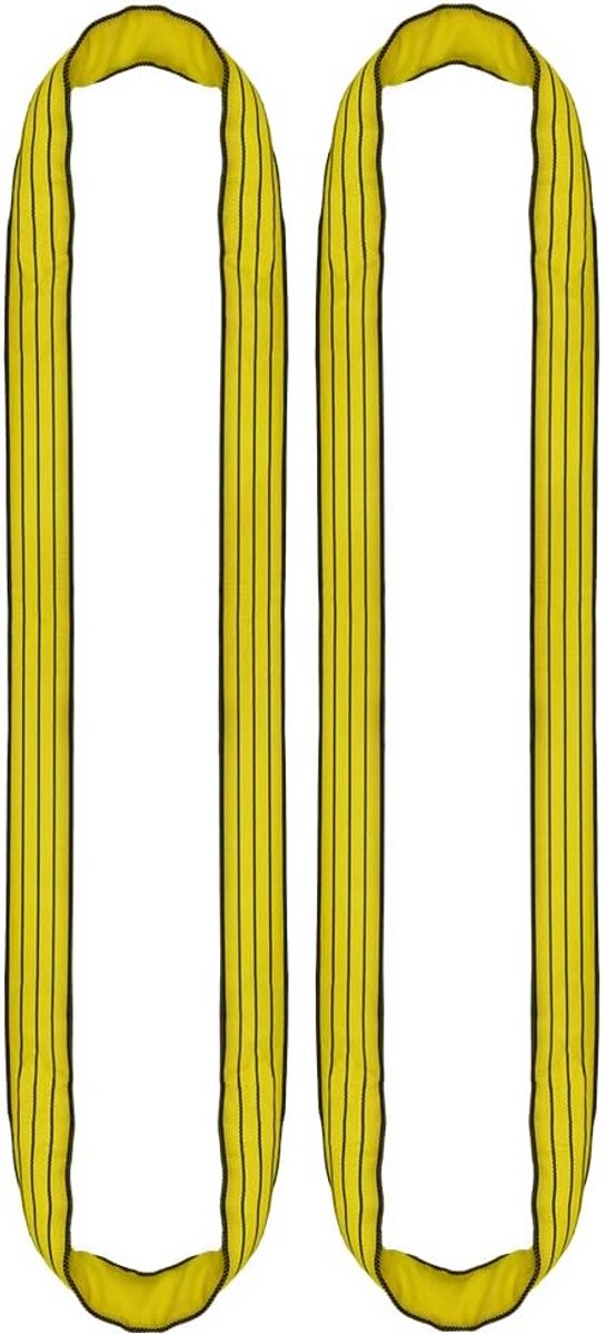 Ronde Hijsling 3000 kg - 3m Lang - Polyester Slinger met Kras- en Snijbescherming (2 Stuks)