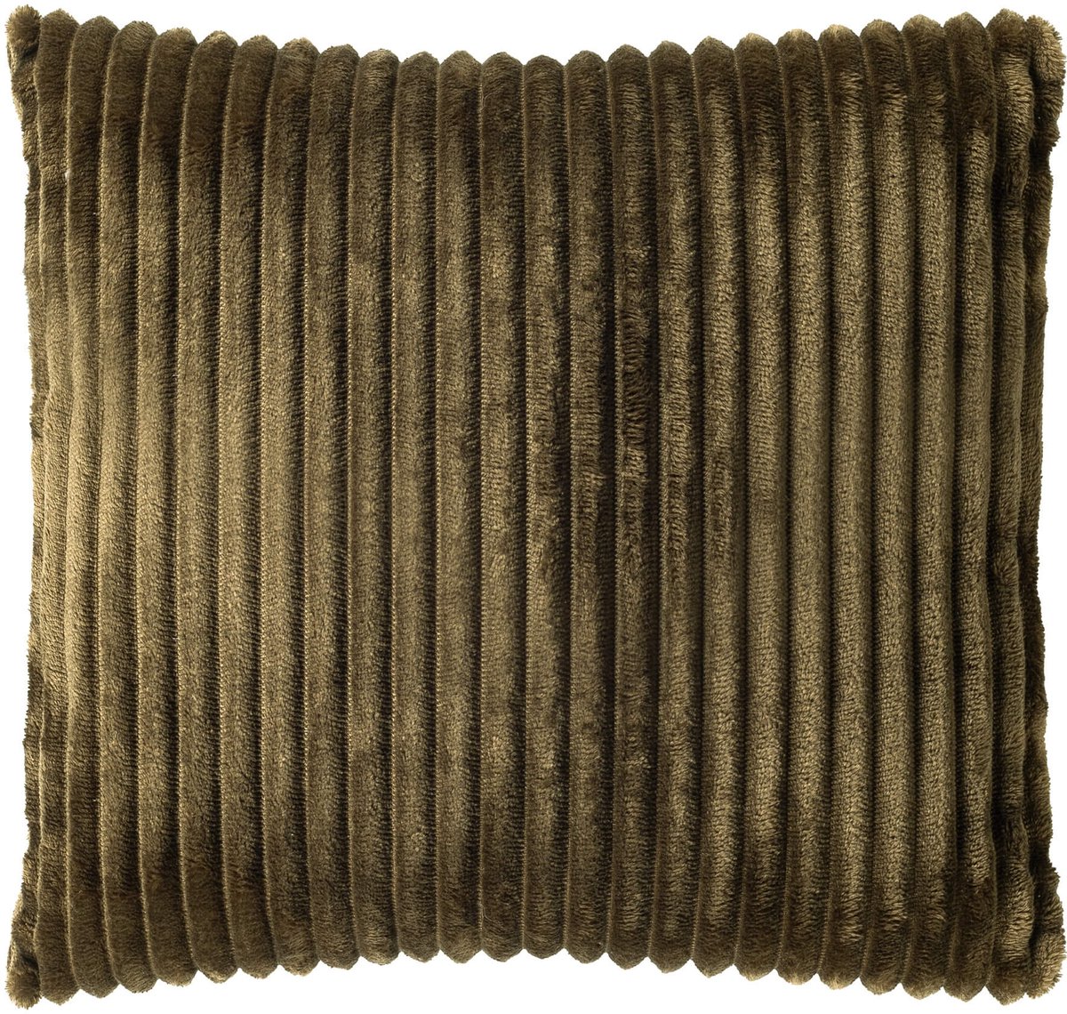 Dutch Decor MART - kussenhoes 45x45 cm - zacht ribfluweel - gerecycled - Military Olive - groen - met rits - zonder binnenkussen Olijfgroen