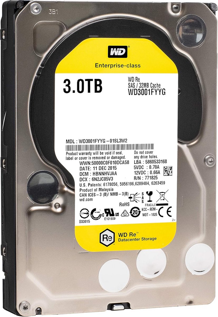 Interne Harde Schijf 3TB 3.5 inch SAS voor Servers en Bedrijfssystemen