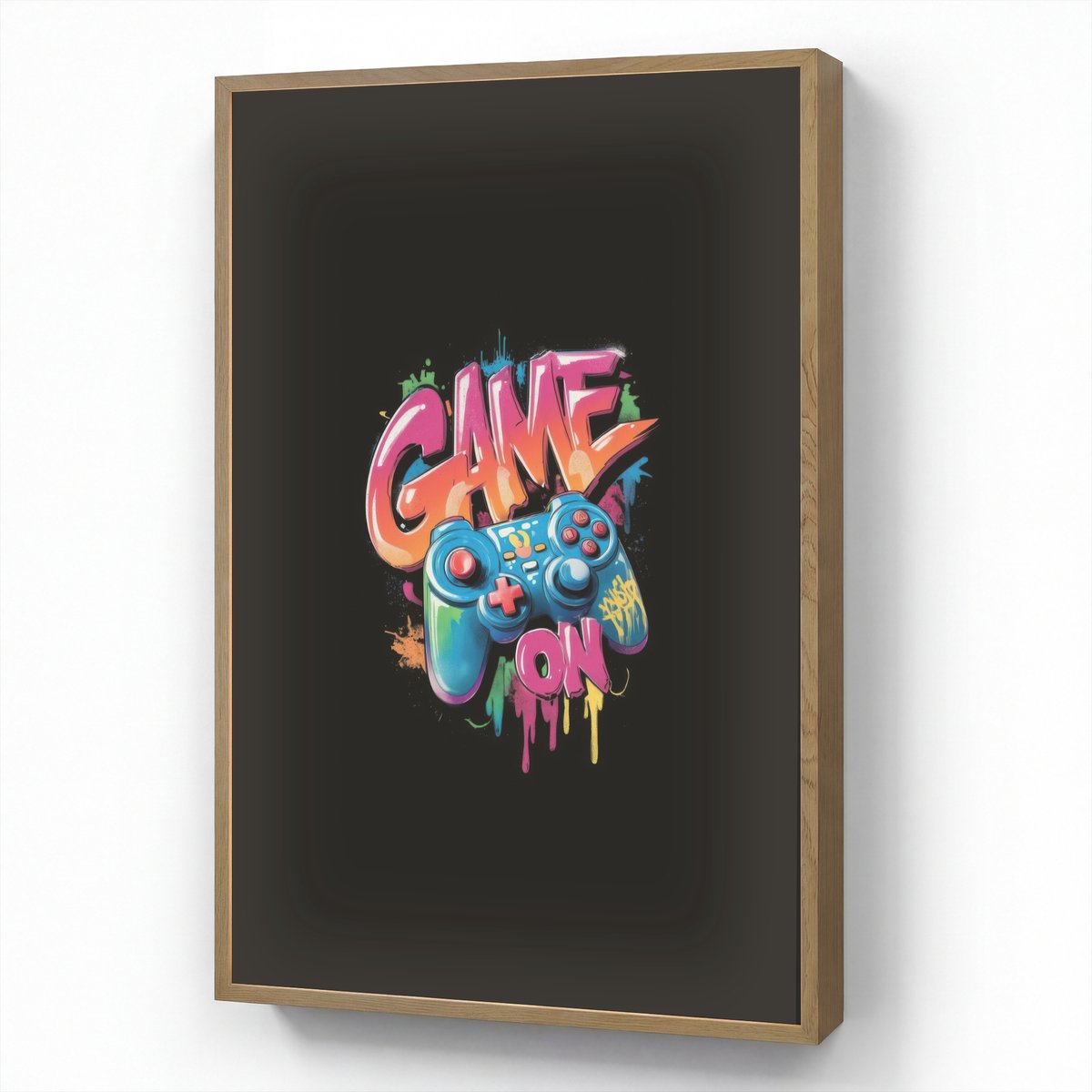 Wandlamp 60x90 cm - Oplaadbaar - Illustratie - Graffiti - Kleurrijk - Controller - Wandlam