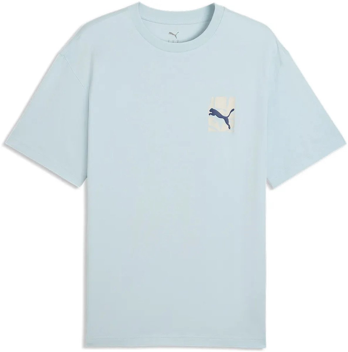 Puma Ess Graphics Relaxed Fit T-shirt Met Korte Mouwen M Man Fresh Water