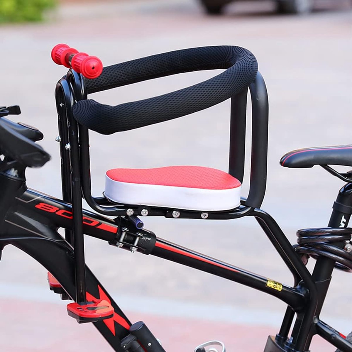 Fiets kinderzitje - Peuterdrager fiets - Veilig fietsen met kind - Opvouwbaar met veiligheidsrailing - 1-3 jaar 35 kg - Roze