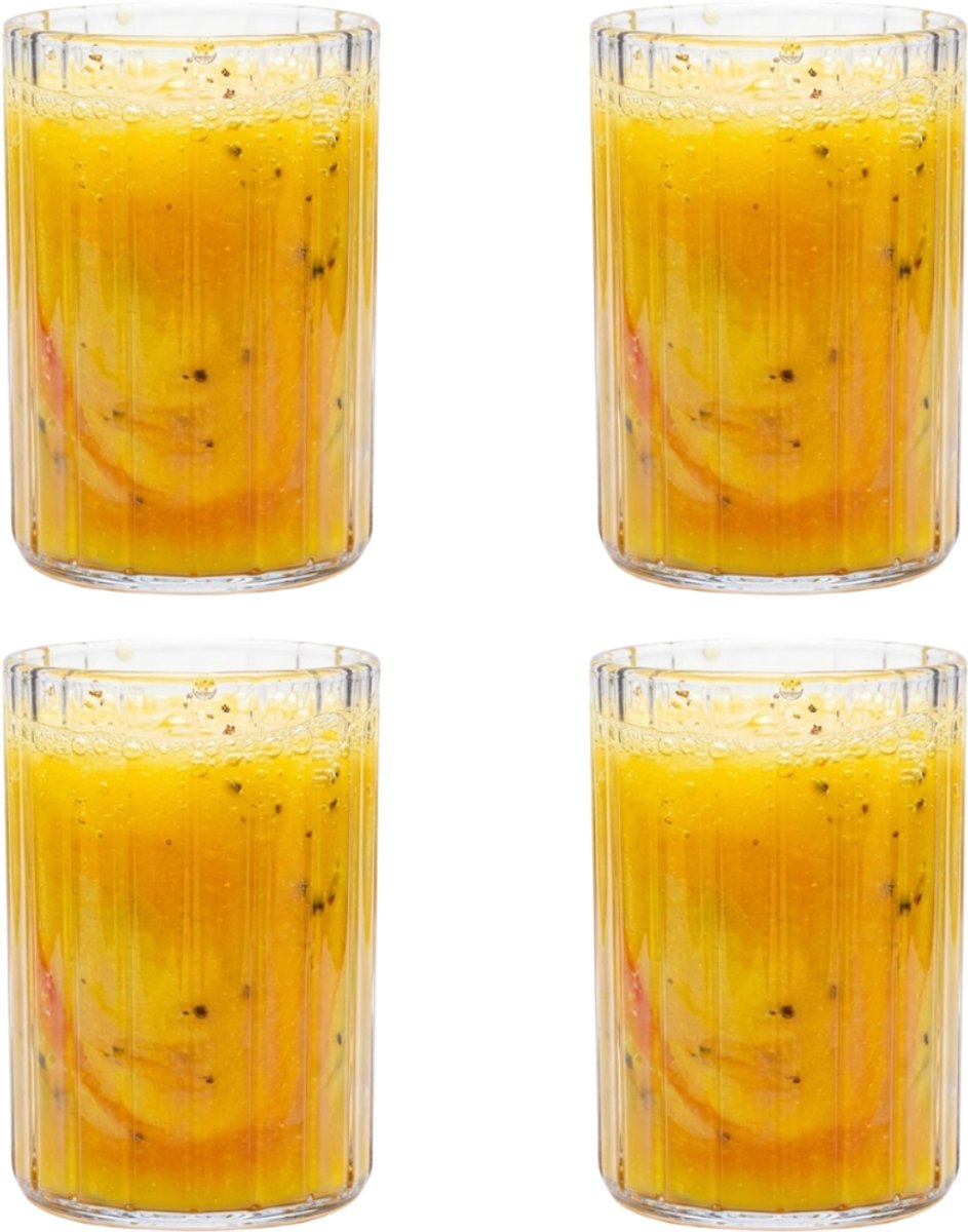 Betrahan Drinkglazen - Set van 4 - 250ML - Frisdrankglazen - Waterglazen - Glazen - Matchaglazen