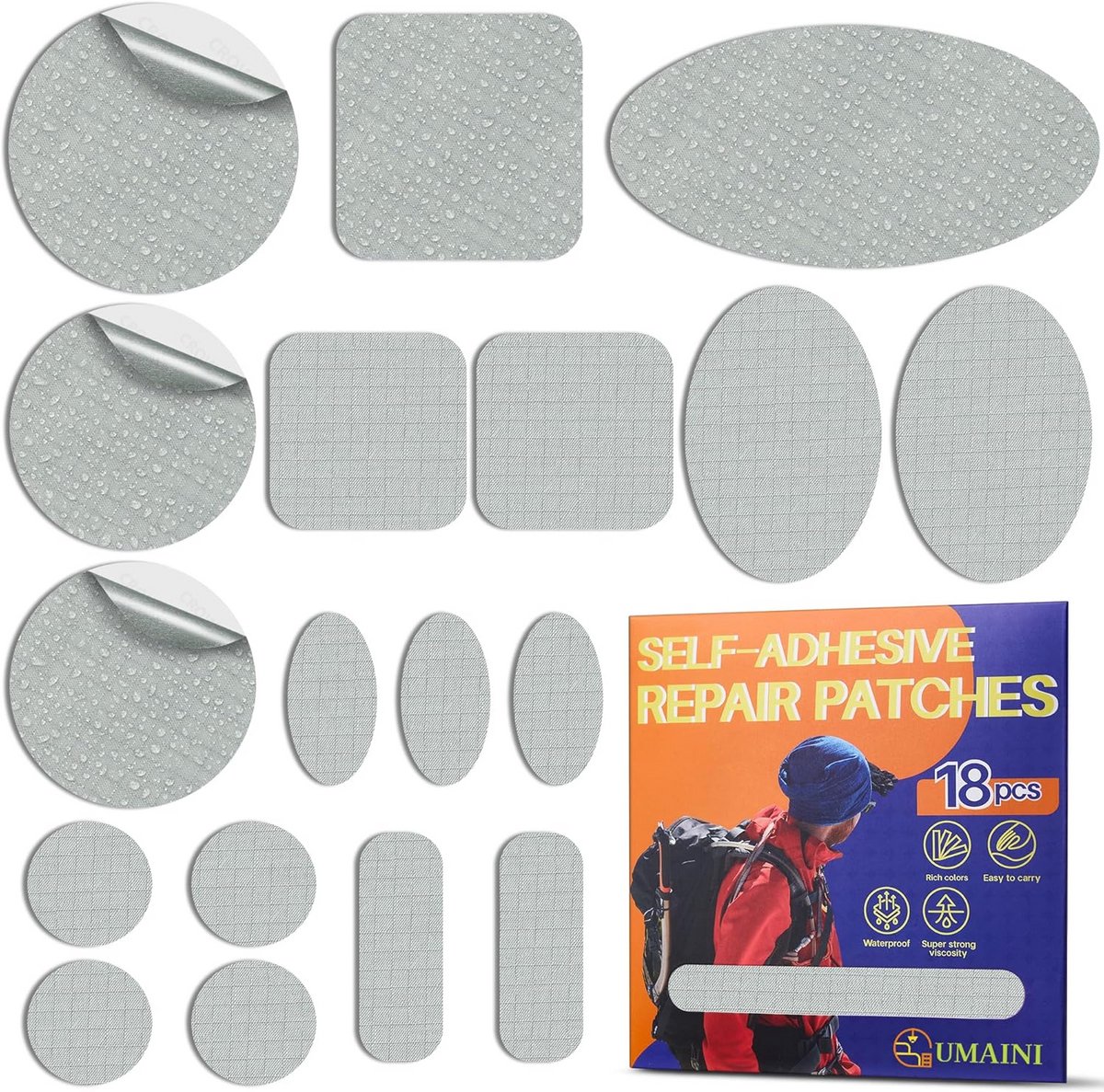 Zelfklevende Reparatieset voor Donsjas en Tent - Nylon Waterdicht