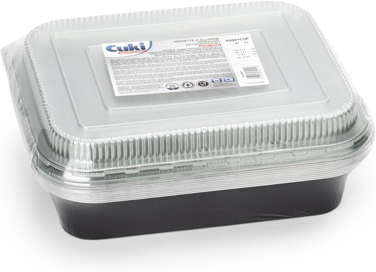 Set van 10 Aluminium Schalen met Sterke Deksel - Oven, Magnetron en Koelkast Geschikt