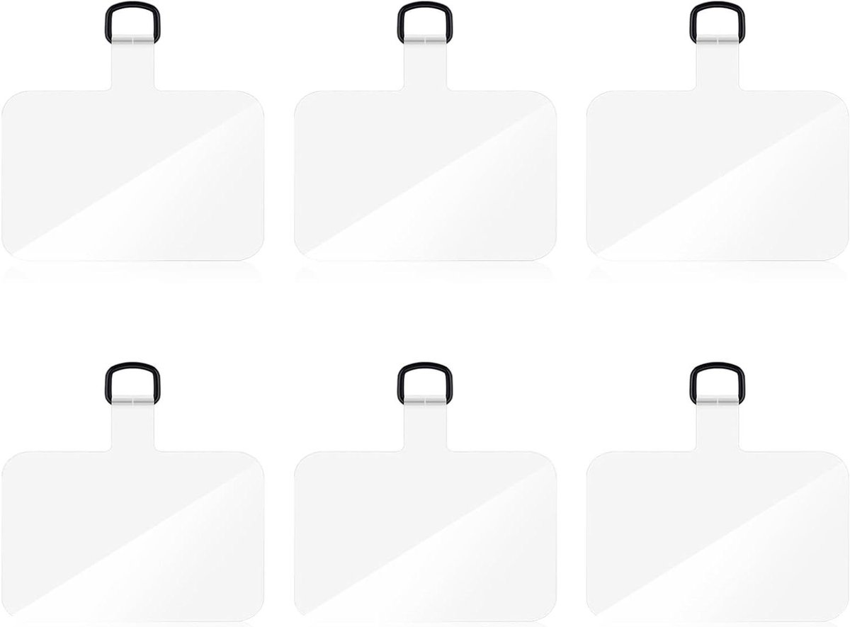 - Telefoonkoordlipjes - TPU - Anti-Verlies - Transparant - Universeel - Compatibel met iPhone Android - 6 Stuks Telefoonkoordlipjes, TPU Anti-Verlies Universele Telefoonkoordpatch Compatibel met iPhone Android en Andere Smartphones (Transparant)