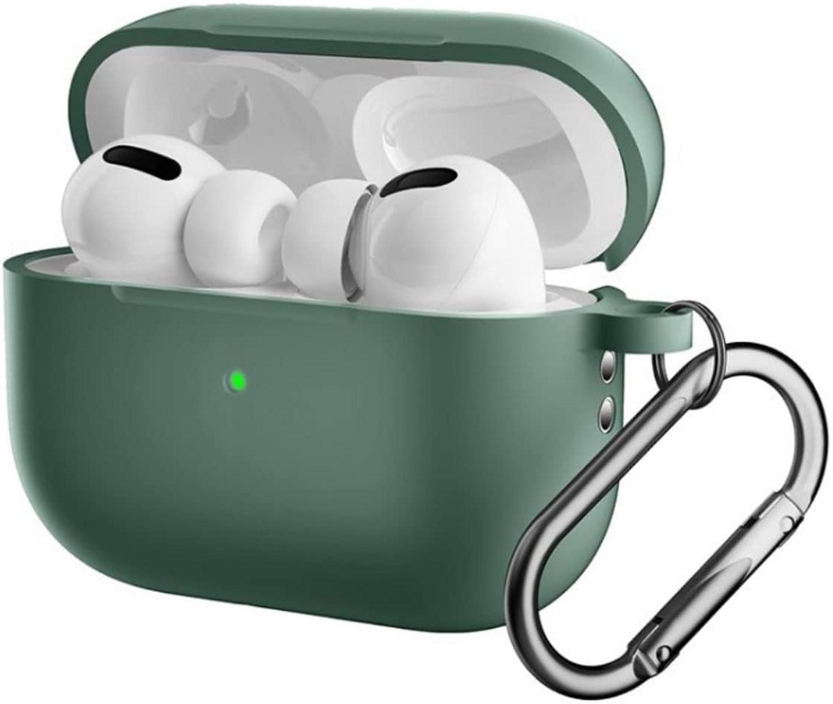 Beschermhoes voor AirPods Pro 2 - Siliconen Cover in Donkergroen