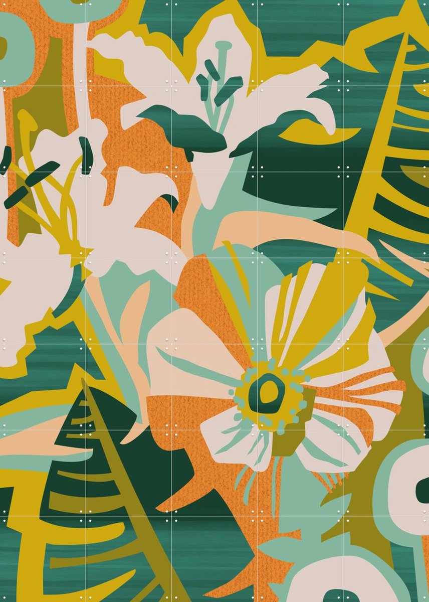 IXXI It's Okay, Megan Gallagher - 100 x 140 cm - Gratis ophangtool - Grote wanddecoratie en posters - Kleurrijk, Grafisch Ontwerp, Digitale Kunst