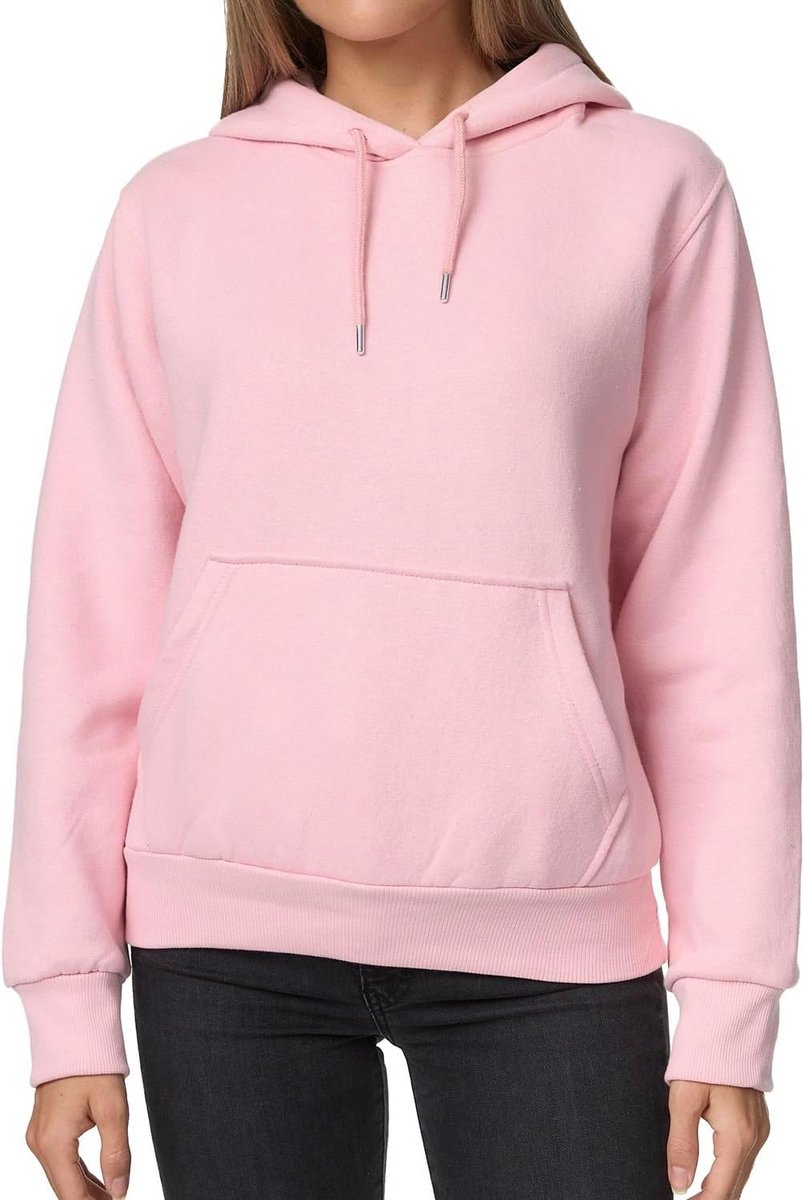 Dames Hoodie met Capuchon Katoen Slimfit Pullover voor Sport en Vrije Tijd