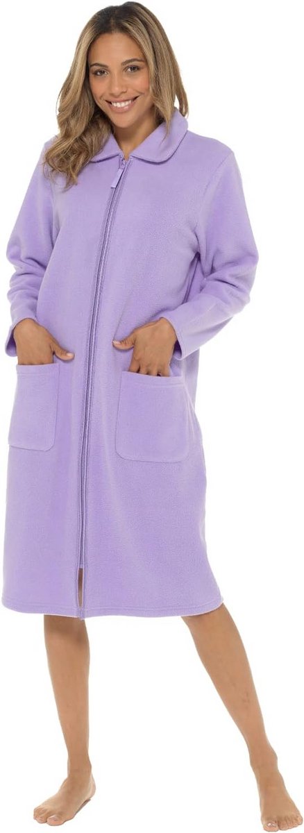 Dames Badjas met Ritssluiting en Zachte Fleece Kwaliteit
