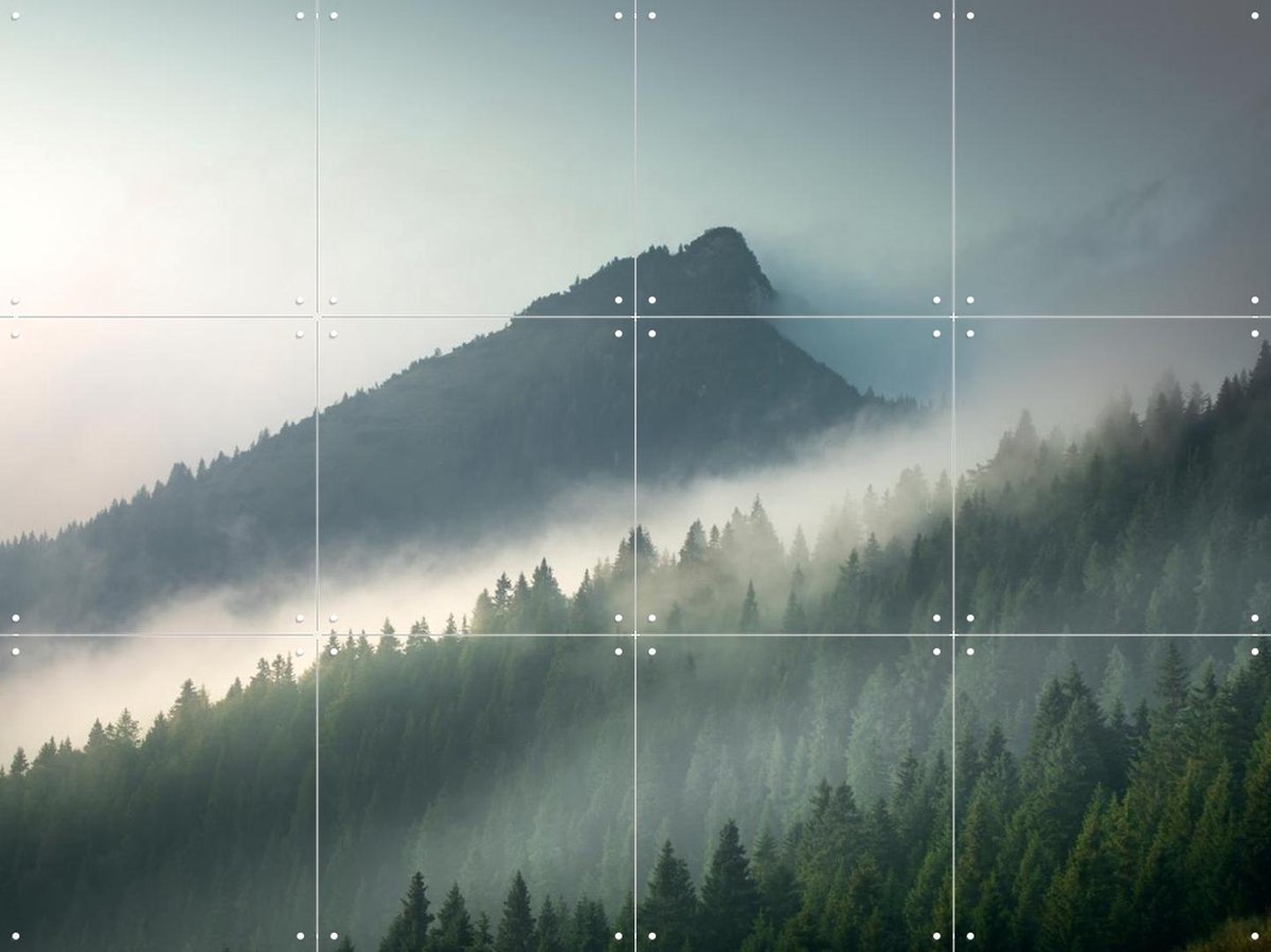 IXXI Mystical Mountains, Claire Droppert - 80 x 60 cm - Gratis ophangtool - Grote wanddecoratie en posters - Fotografie, Naturalisme, Realisme