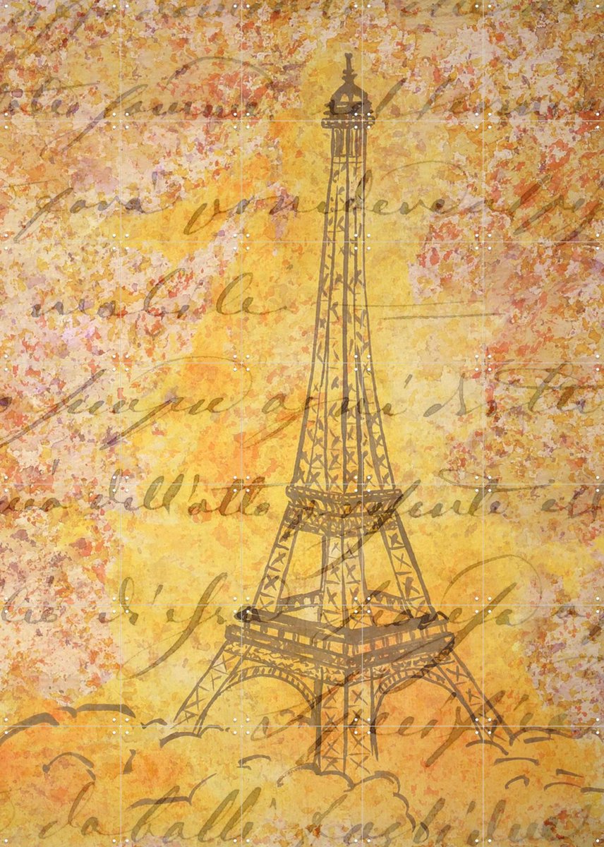 IXXI Oui Oui Paris, Natalie Bruns - 100 x 140 cm - Gratis ophangtool - Grote wanddecoratie en posters - Illustraties, Architectuur