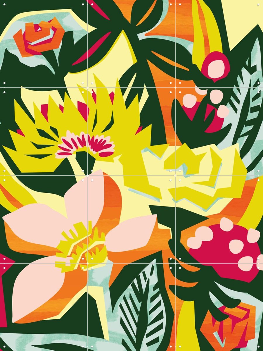 IXXI Just A Few More Flowers, Megan Gallagher - 60 x 80 cm - Gratis ophangtool - Grote wanddecoratie en posters - Grafisch Ontwerp, Digitale Kunst