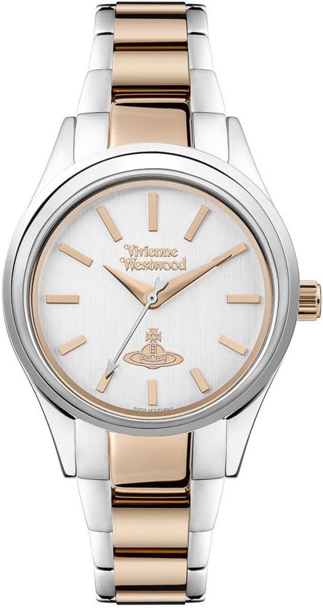 Tweekleurig Dames Armbandhorloge Met Elegante Details