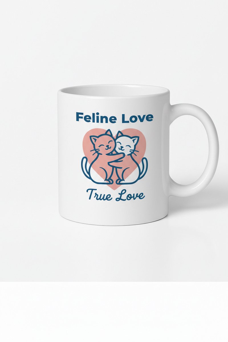 Katten Mok Feline Love True Love – Liefdevol Cadeau voor Kattenliefhebbers