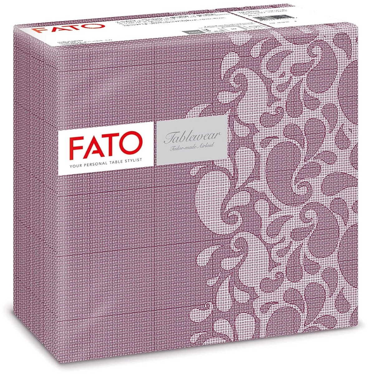 Luxe Airlaid Papieren Servetten 40x40 cm - Stoflook & Warm Rood Design - 50 Stuks
