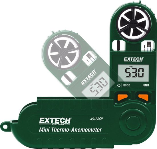 Draagbare Digitale Anemometer met Kompas en Temperatuurmeting van Merkloos — afbeelding 3
