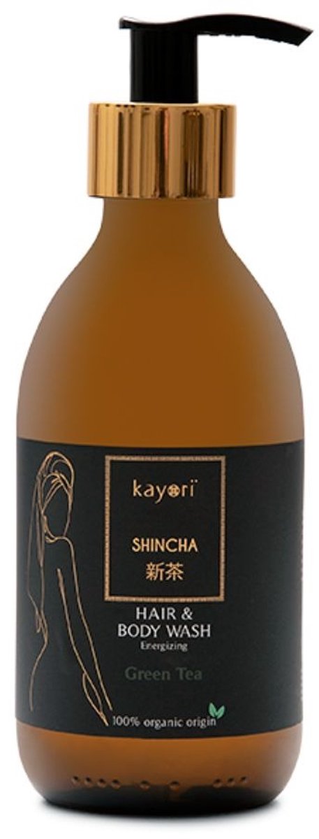 Kayori Hair & Body Wash Shincha - Vegan & Plastic free - Verzorgend - 250 ml